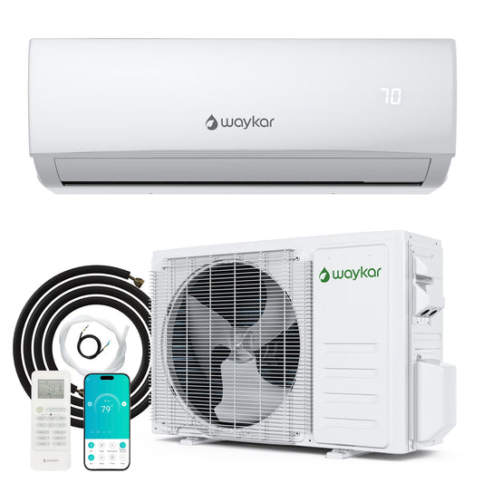 Waykar Ductless Mini Split Air Conditioner 12,000 BTU 20.5 SEER2 Efficient with App Control